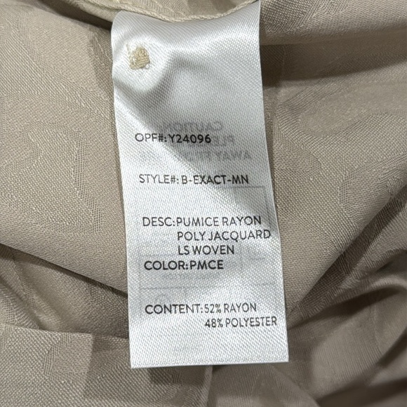 Men’s Cream Casual Button Down Shirt with Textured Fabric - Picture 10 of 11